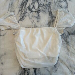 White mesh top